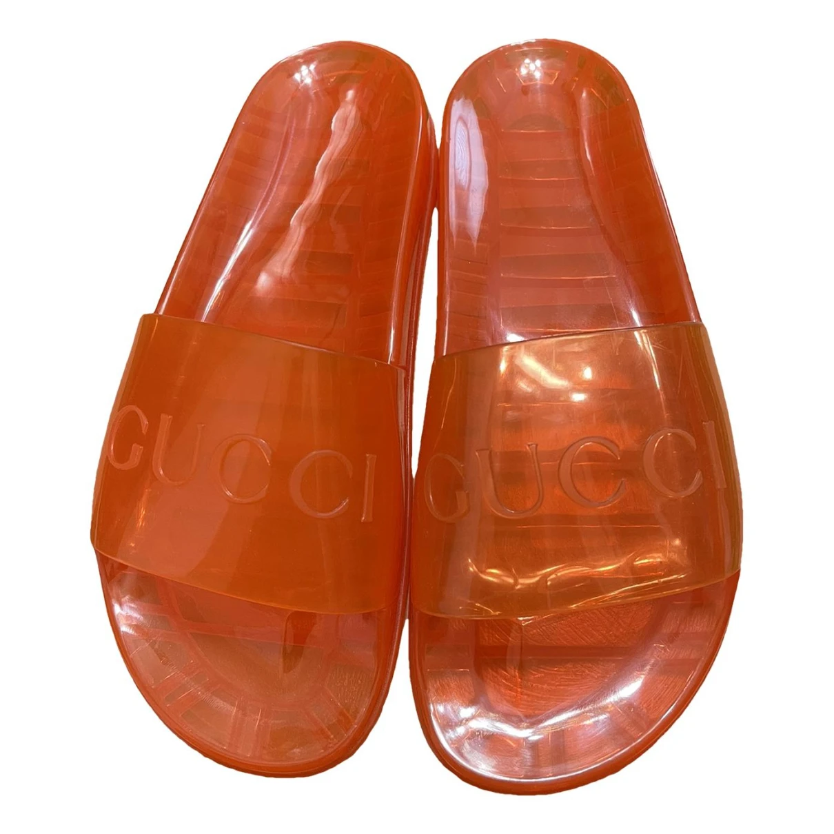 Pre-owned Gucci Sandals In Orange