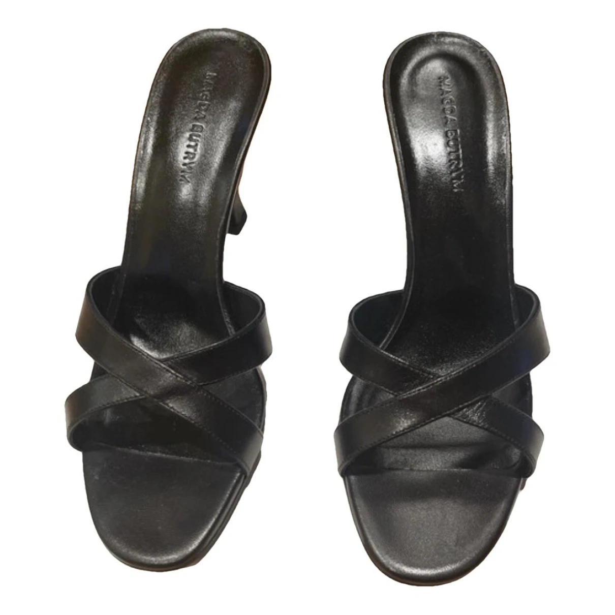 Pre-owned Magda Butrym Leather Heels In Black