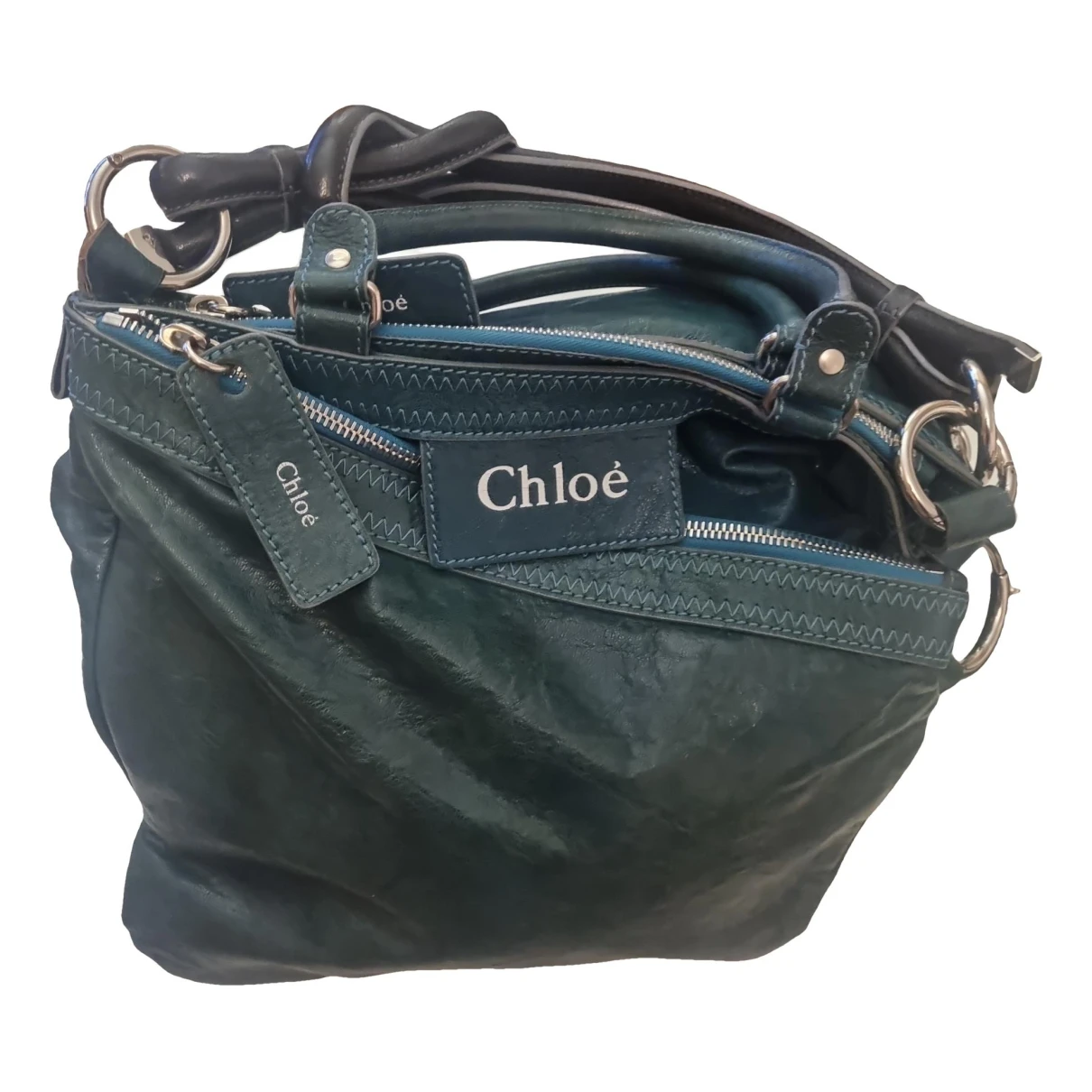 Pre-owned Chloé Ethel Leather Handbag In Green
