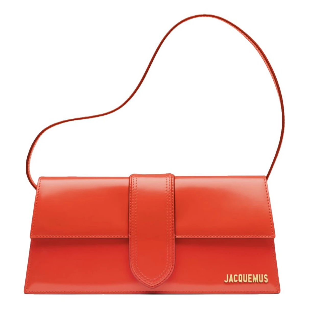 Pre-owned Jacquemus Le Bambino Pony-style Calfskin Handbag In Orange