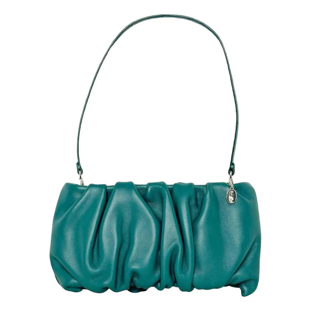 Pre-owned Staud Leather Handbag In Green