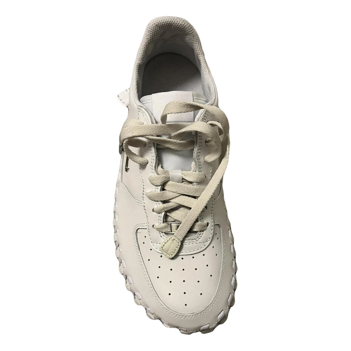Pre-owned Jacquemus Leather Low Trainers In White