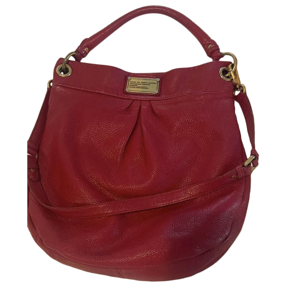 Pre-owned Marc By Marc Jacobs Too Hot To Handle Leather Handbag In Red