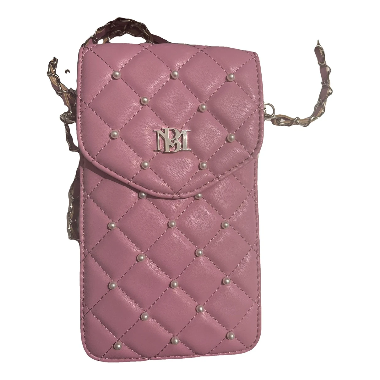 Pre-owned Badgley Mischka Vegan Leather Crossbody Bag In Pink