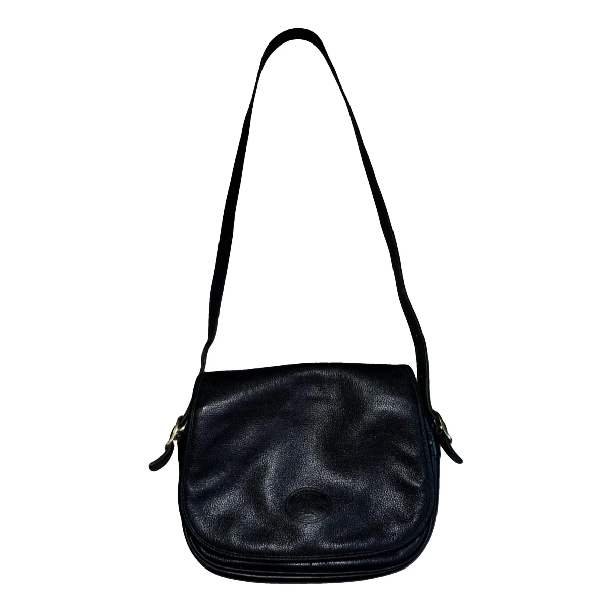 Pre-owned Longchamp Leather Crossbody Bag In Black