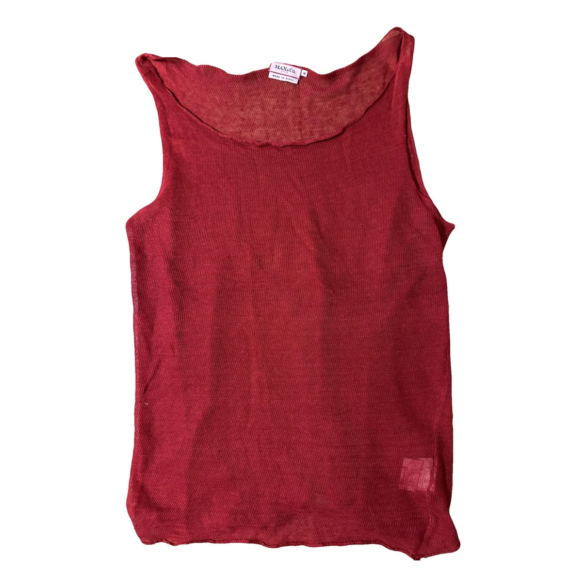 Pre-owned Max & Co Linen Vest In Red