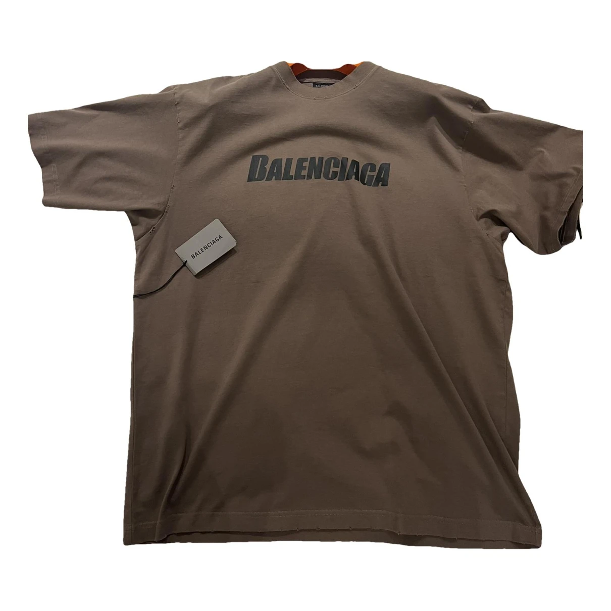 Pre-owned Balenciaga T-shirt In Brown