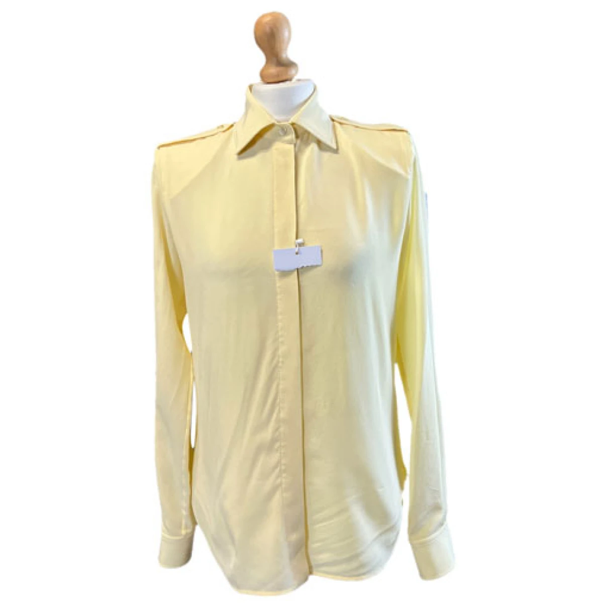 Pre-owned Max Mara Atelier Silk Shirt In Yellow