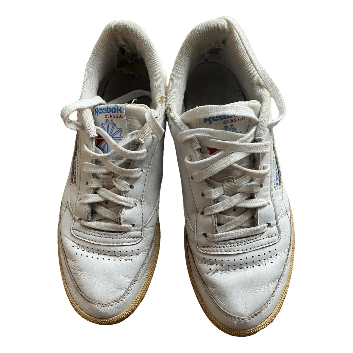 Pre-owned Reebok Club C 85 Leather Trainers In White