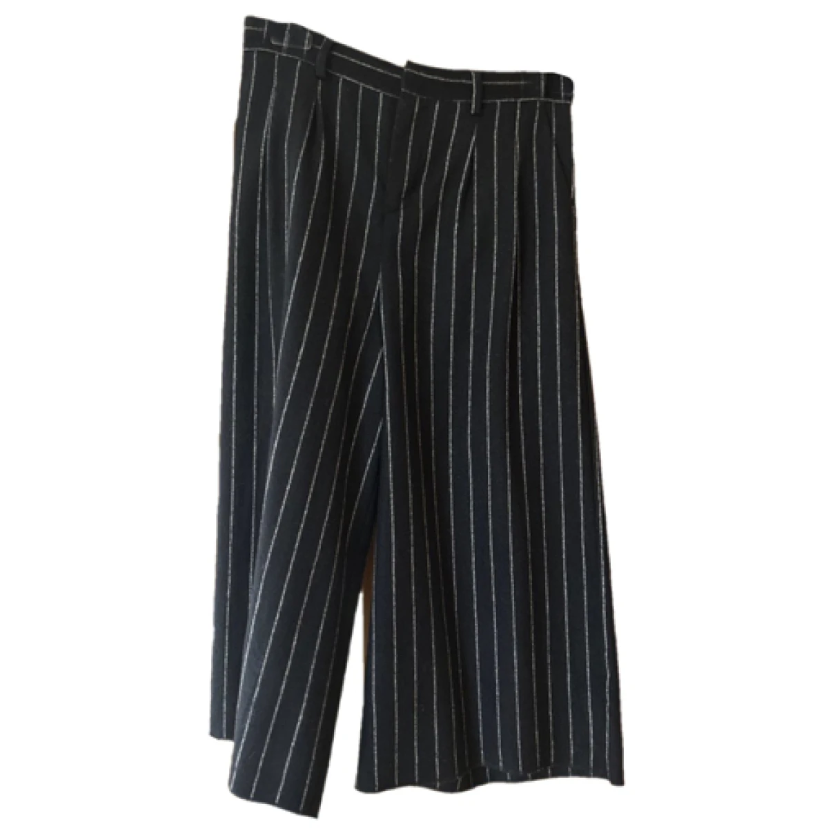 Pre-owned Annie P Wool Large Pants In Black