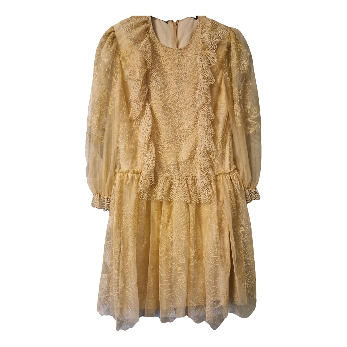 Pre-owned Alberta Ferretti Dress In Gold