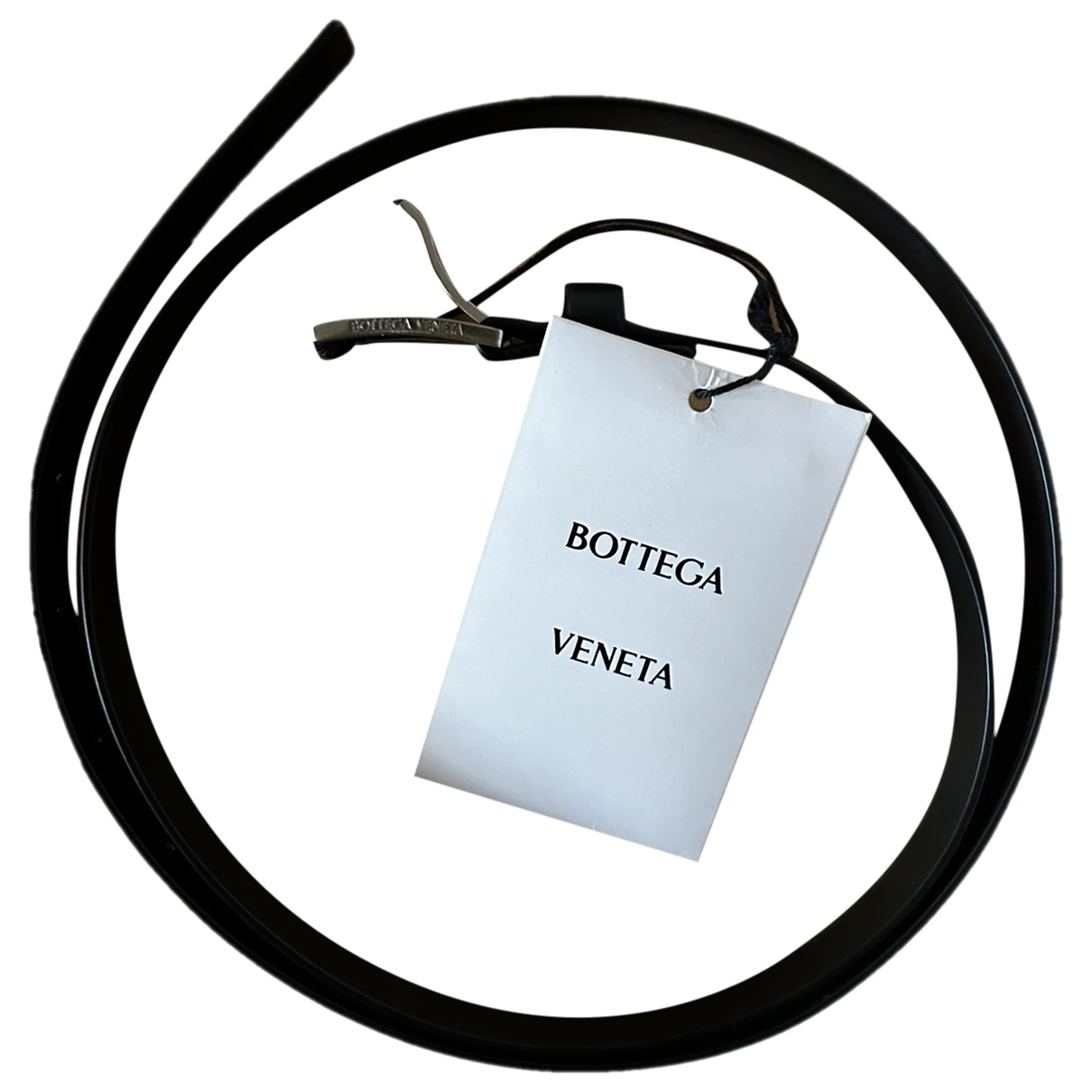 Pre-owned Bottega Veneta Leather Belt In Black