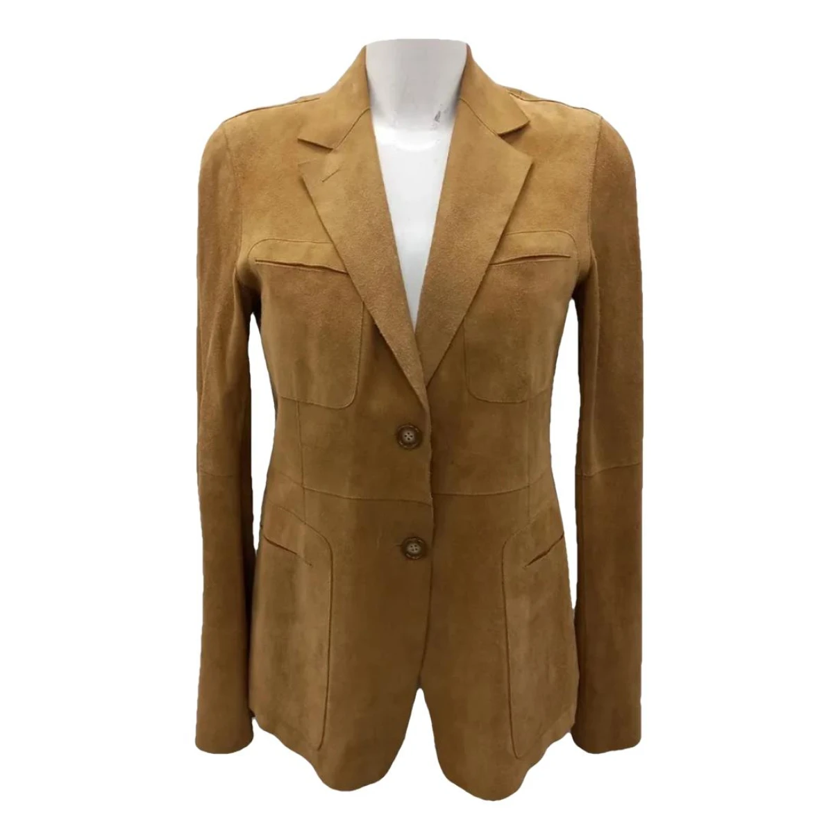 Pre-owned Dkny Jacket In Camel