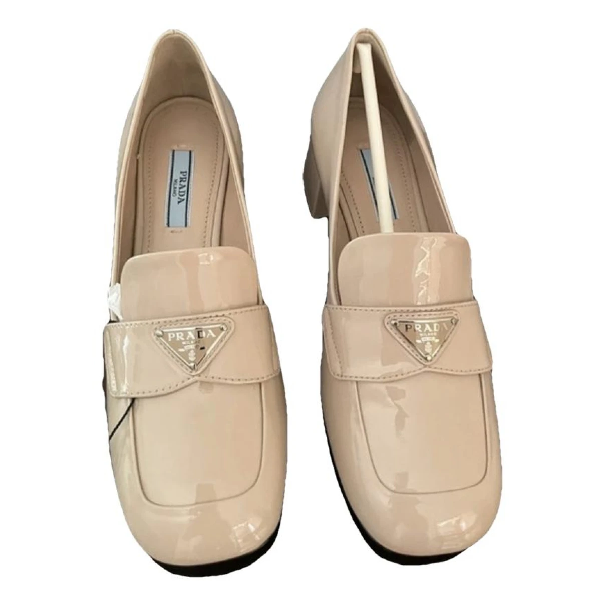 Pre-owned Prada Leather Flats In Pink