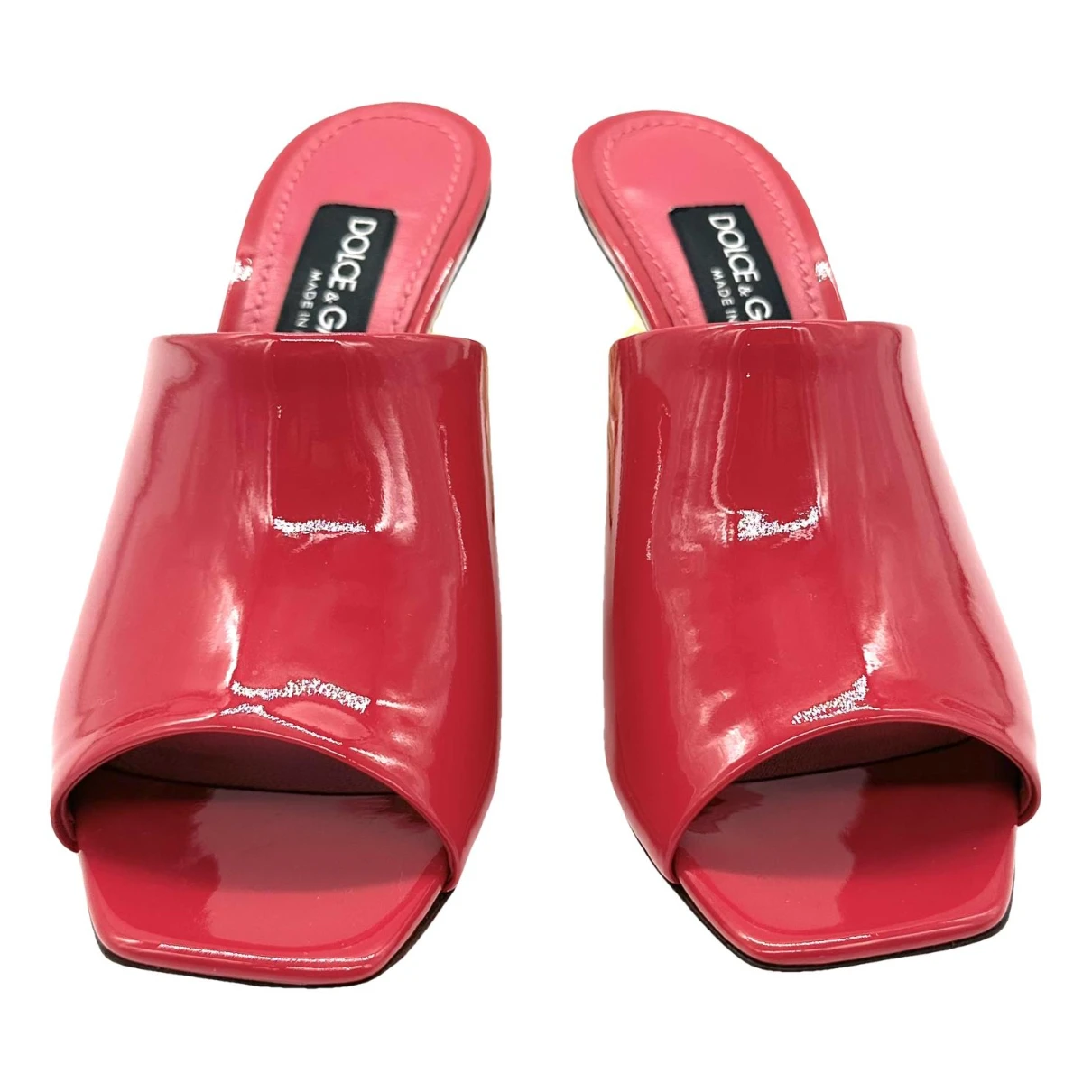 Pre-owned Dolce & Gabbana Patent Leather Sandals In Pink