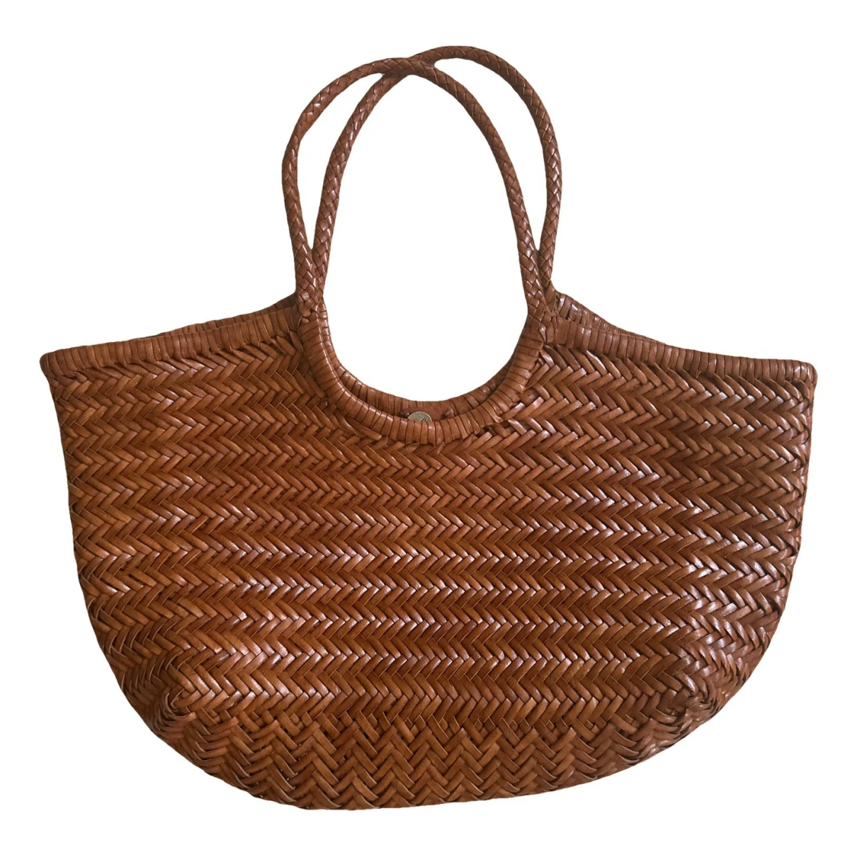Pre-owned Dragon Diffusion Leather Tote In Brown
