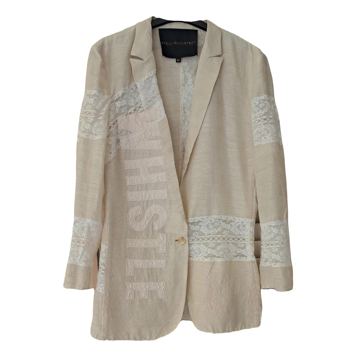 Pre-owned Stella Mccartney Silk Jacket In Beige