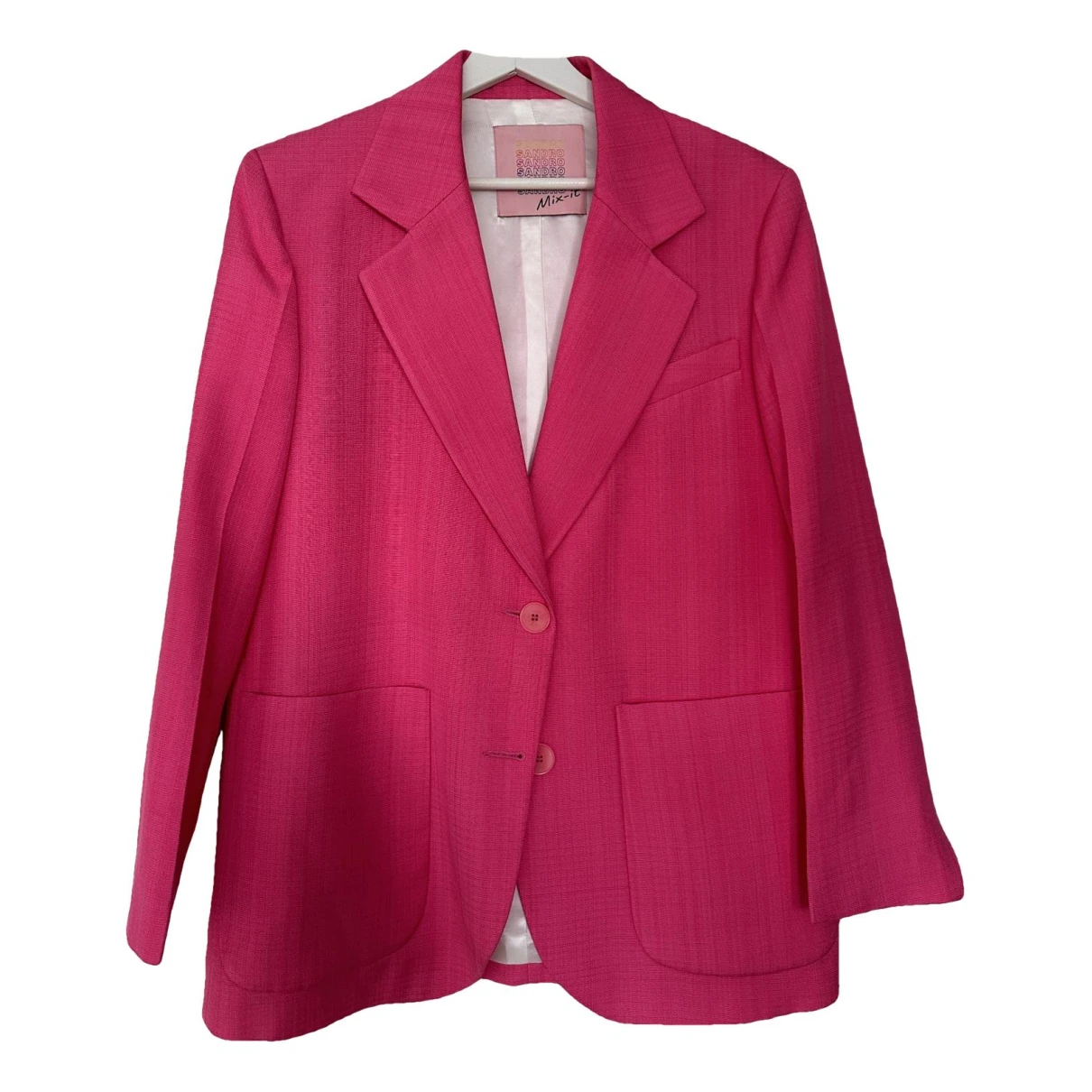 Pre-owned Sandro Spring Summer 2021 Suit Jacket In Pink