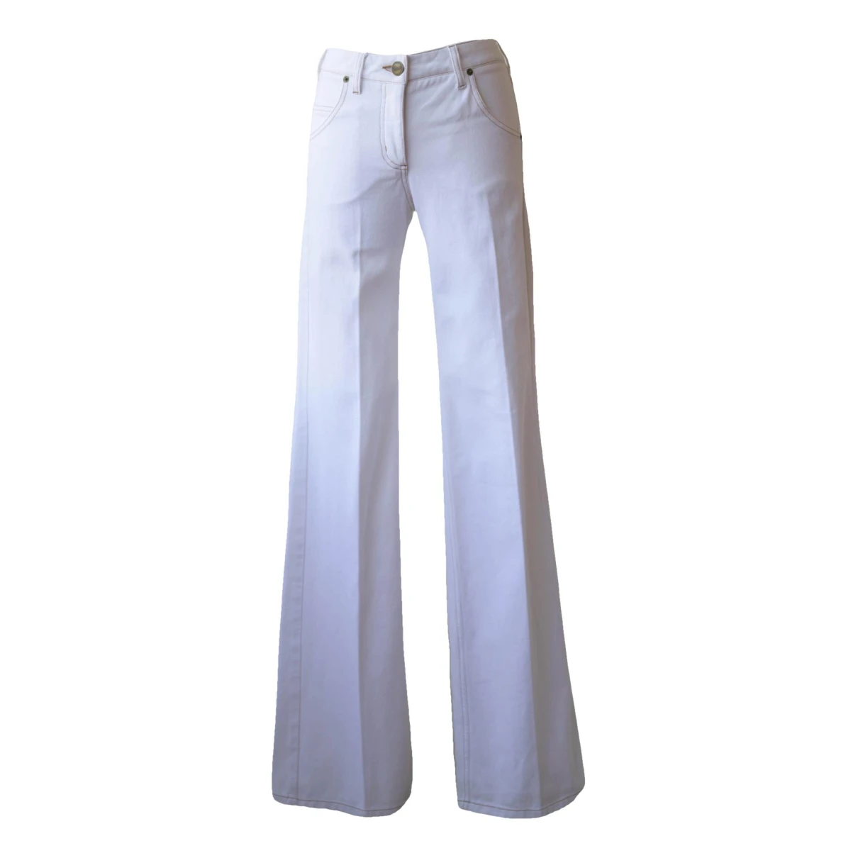 Pre-owned Chloé Bootcut Jeans In White