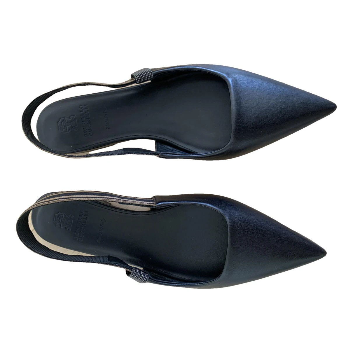 Pre-owned Brunello Cucinelli Leather Mules & Clogs In Black
