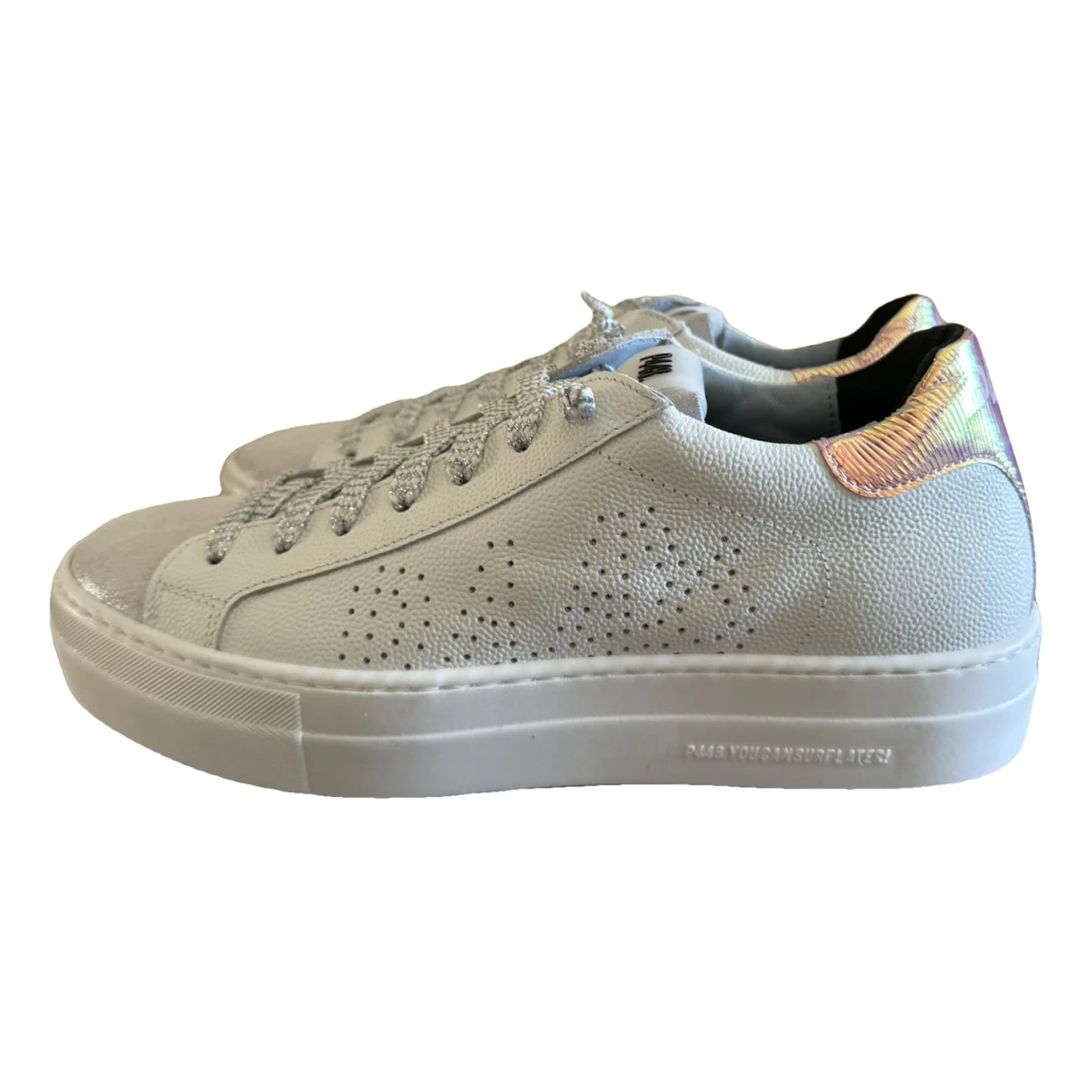 Pre-owned P448 Leather Trainers In White