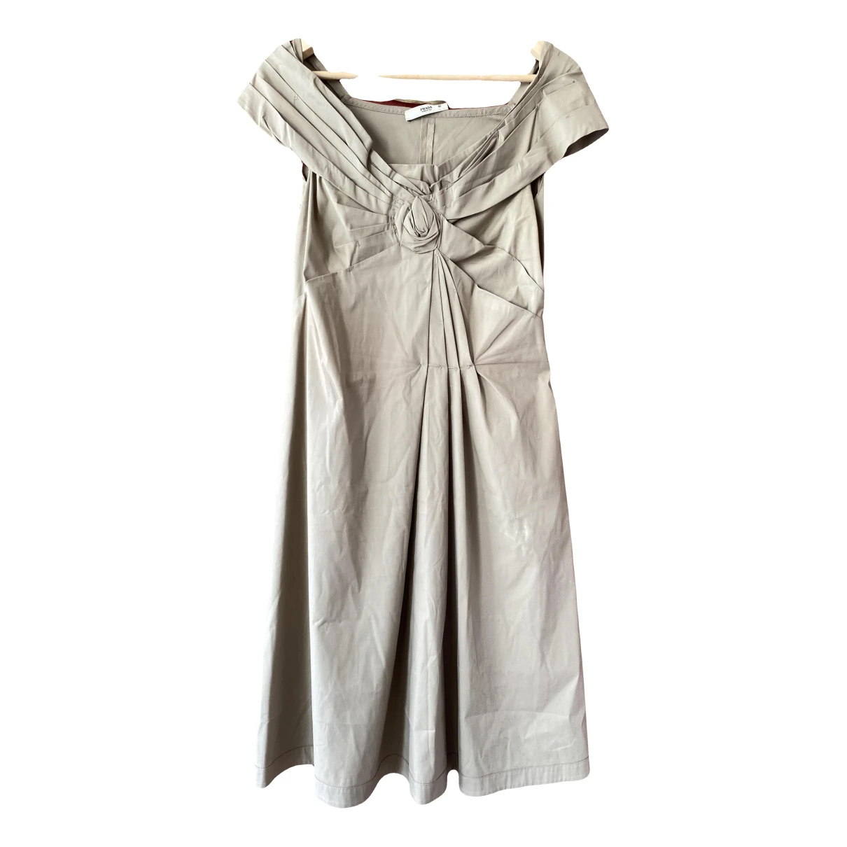 Pre-owned Prada Mid-length Dress In Beige