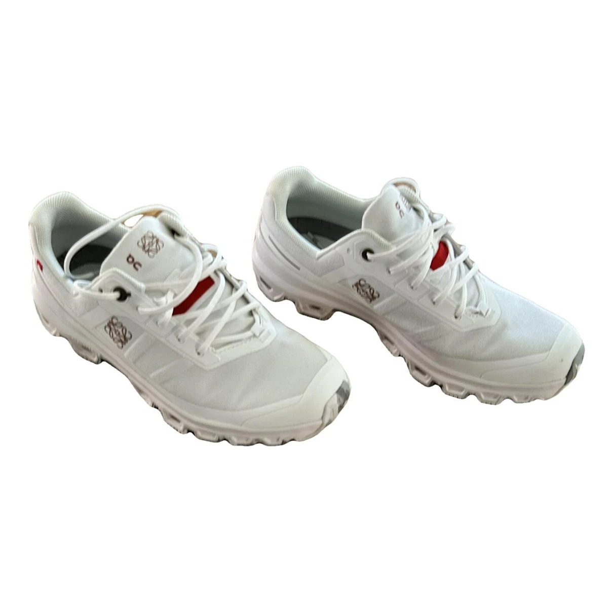 Pre-owned Loewe Cloudventure Cloth Trainers In White