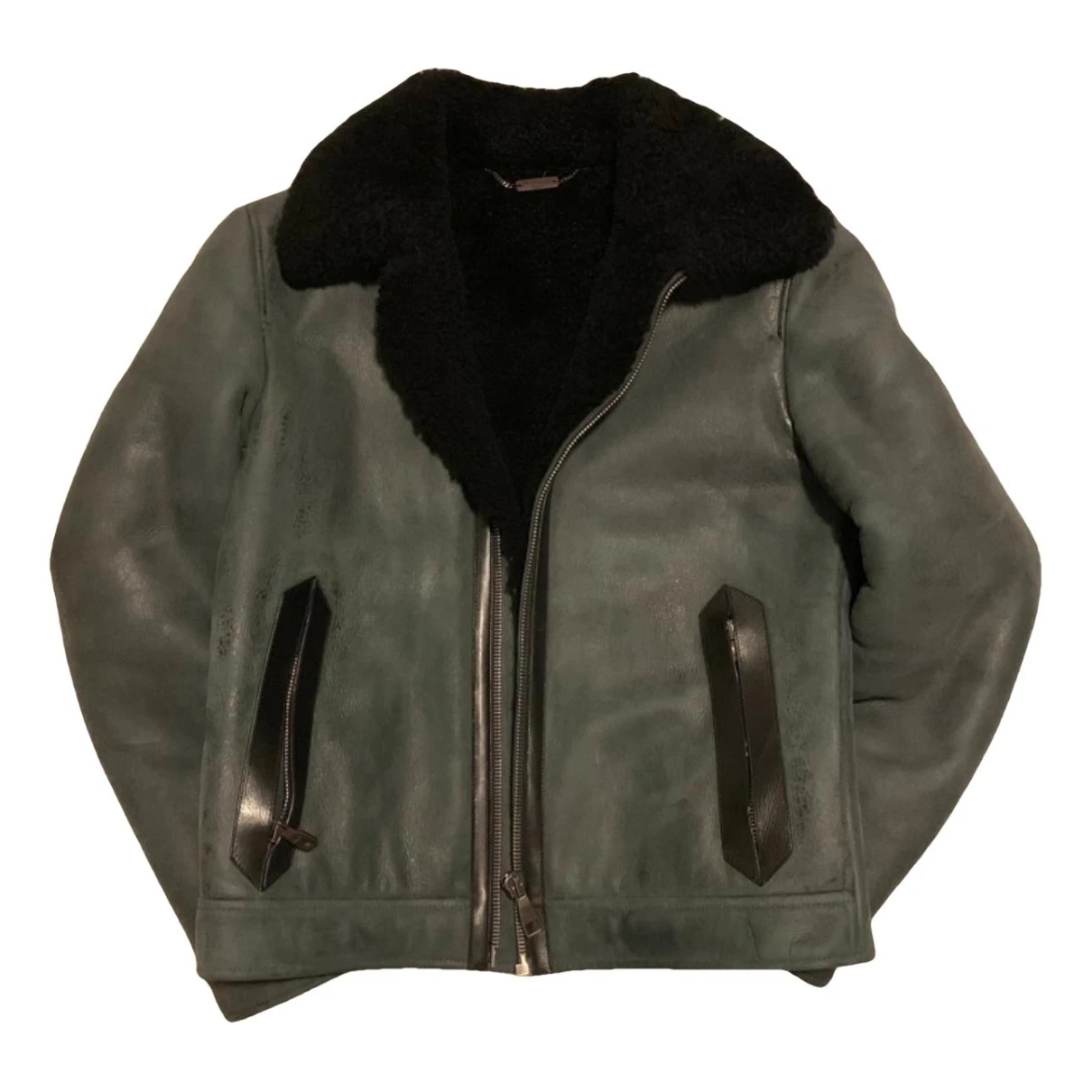 Pre-owned Ferragamo Leather Vest In Grey
