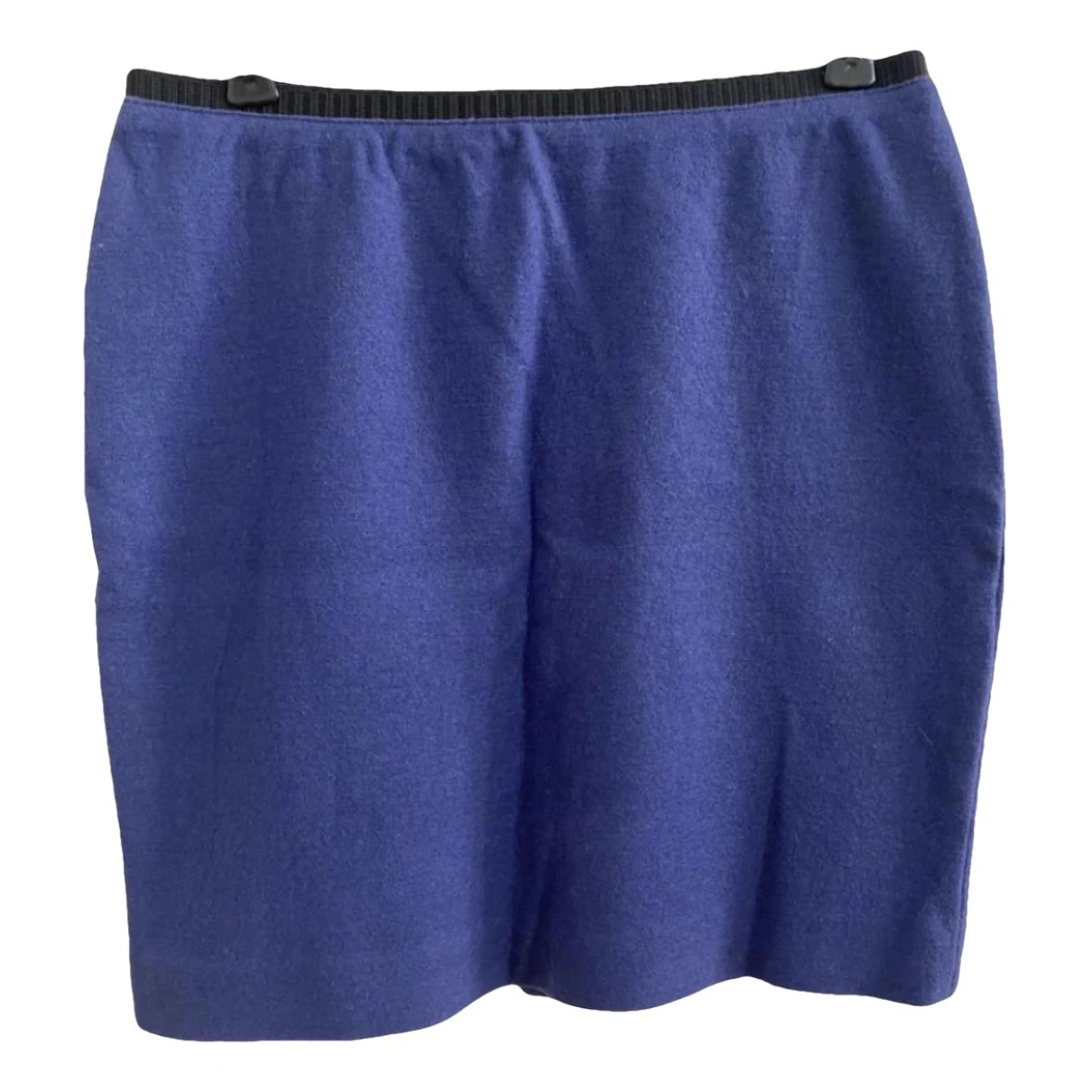 Pre-owned Marc Cain Wool Mini Skirt In Blue