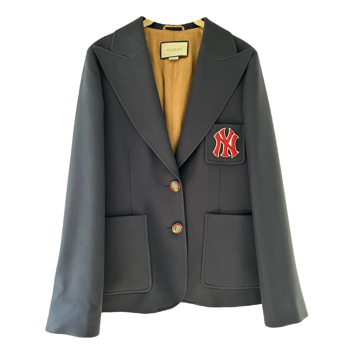 Pre-owned Gucci Wool Blazer In Navy
