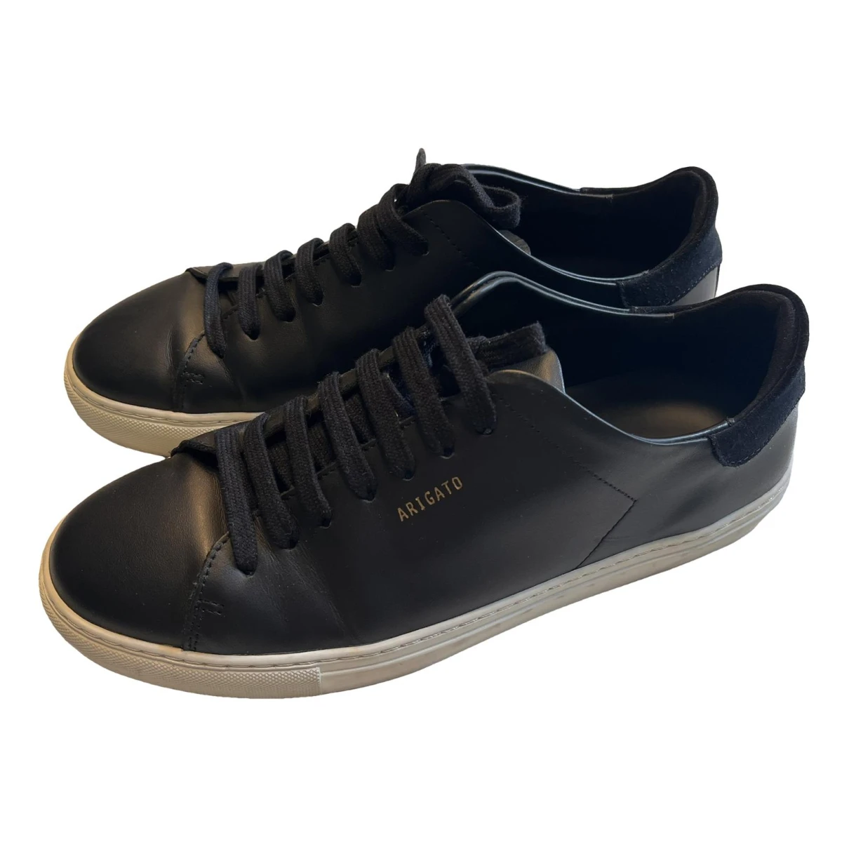 Pre-owned Axel Arigato Leather Trainers In Black