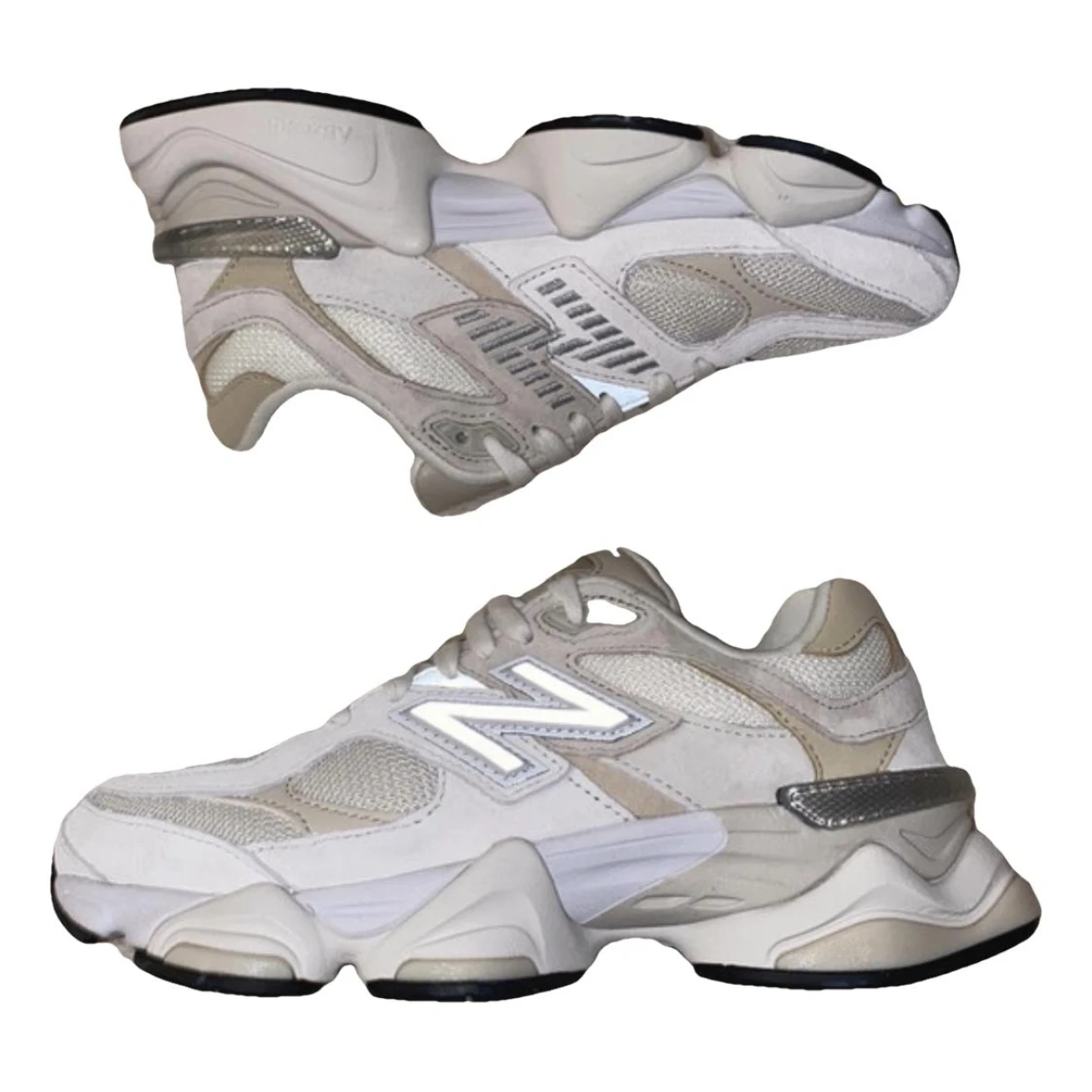 Pre-owned New Balance Velvet Trainers In Beige