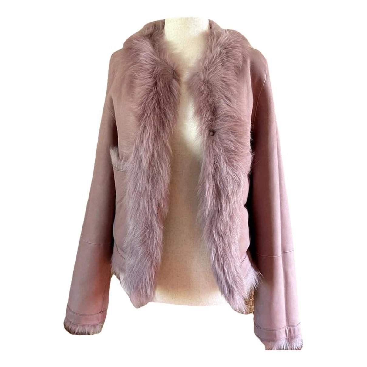Pre-owned Vince Shearling Coat In Pink
