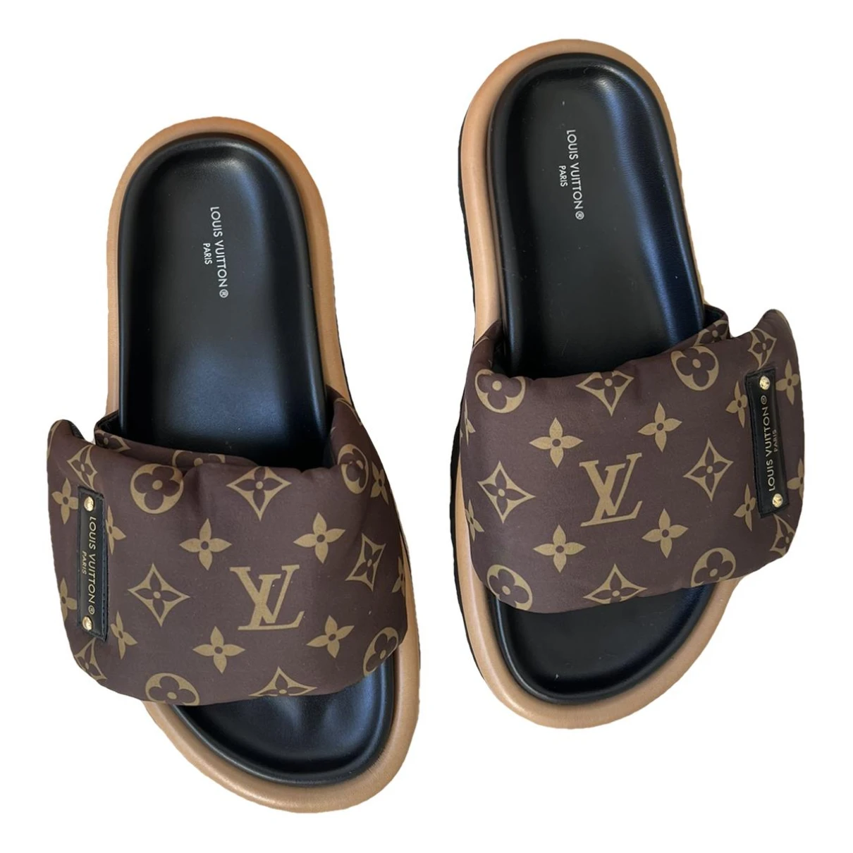 Pre-owned Louis Vuitton Leather Mules & Clogs In Brown