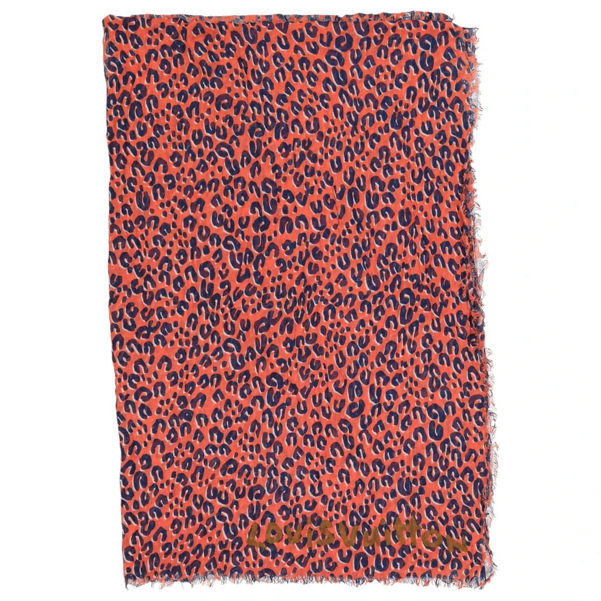 Pre-owned Louis Vuitton Cashmere Scarf In Orange
