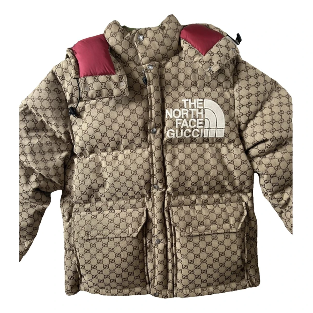 Pre-owned The North Face X Gucci Puffer In Beige