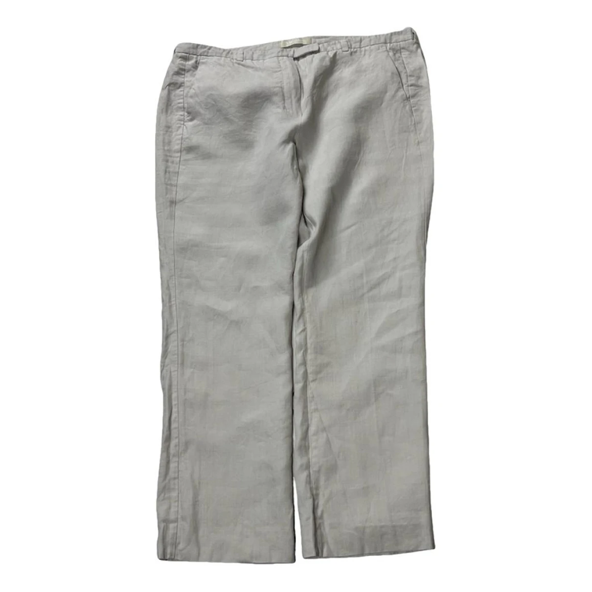Pre-owned Max Mara Linen Straight Pants In Other