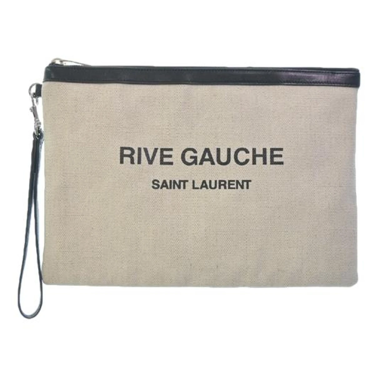 Pre-owned Saint Laurent Clutch Bag In White