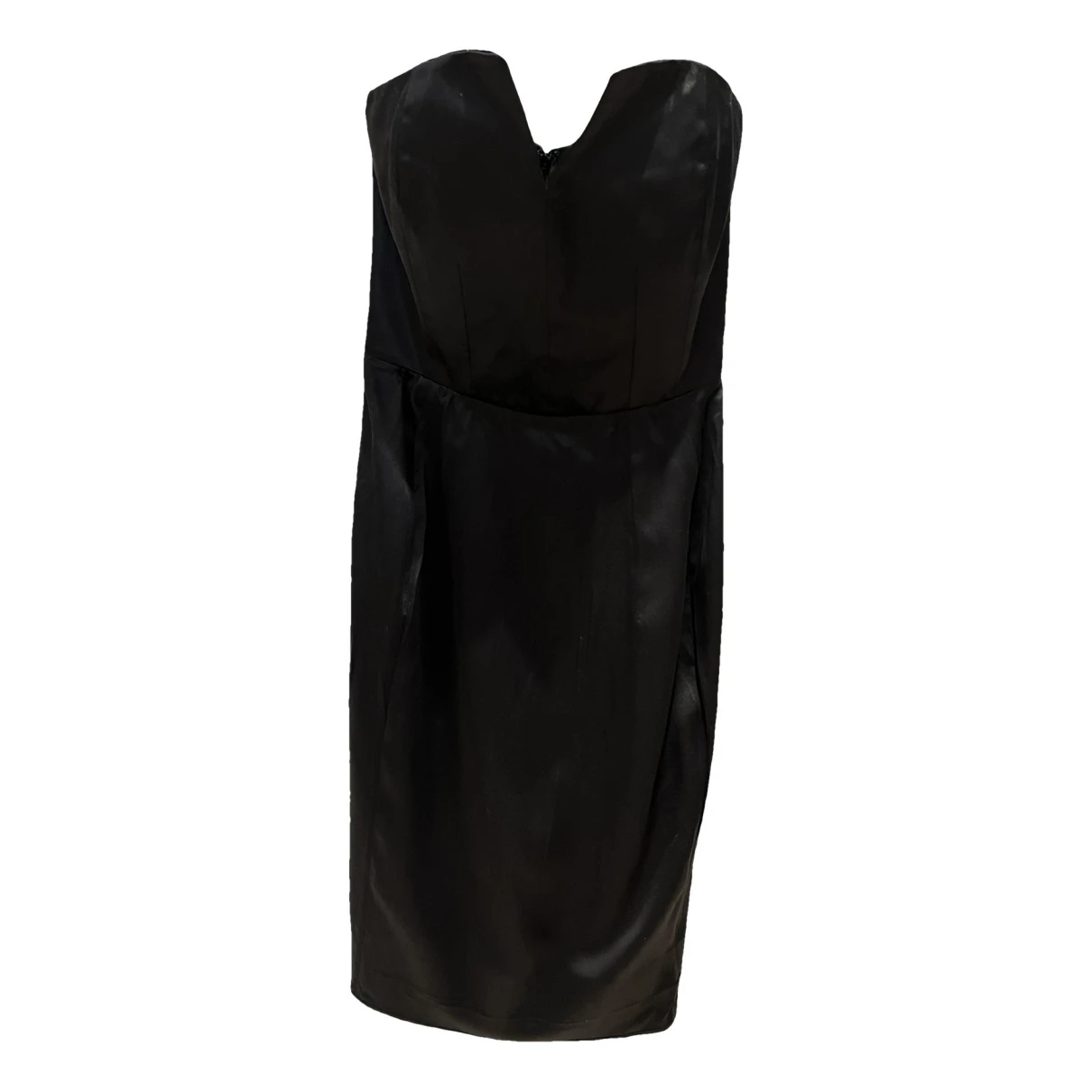 Pre-owned Saint Laurent Silk Mid-length Dress In Black