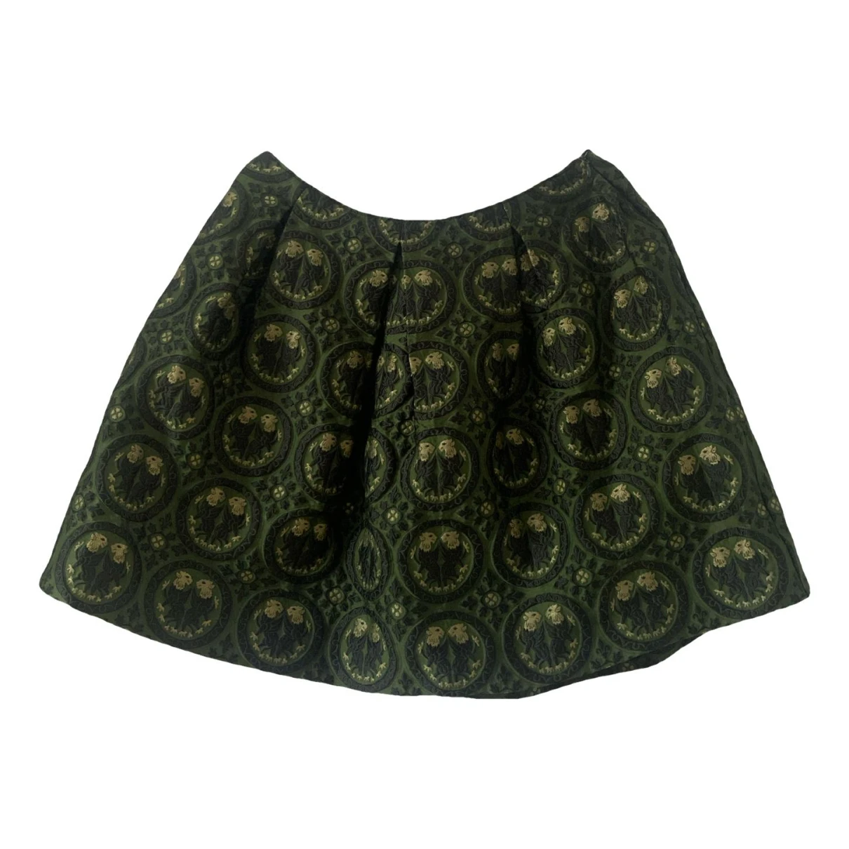 Pre-owned Miu Miu Mini Skirt In Green