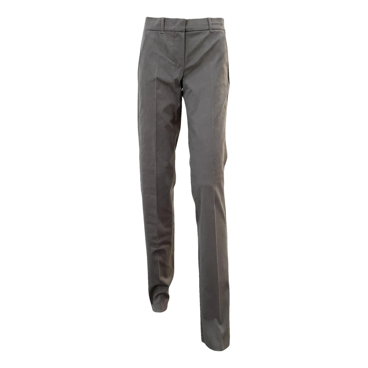 Pre-owned Max Mara Straight Pants In Grey