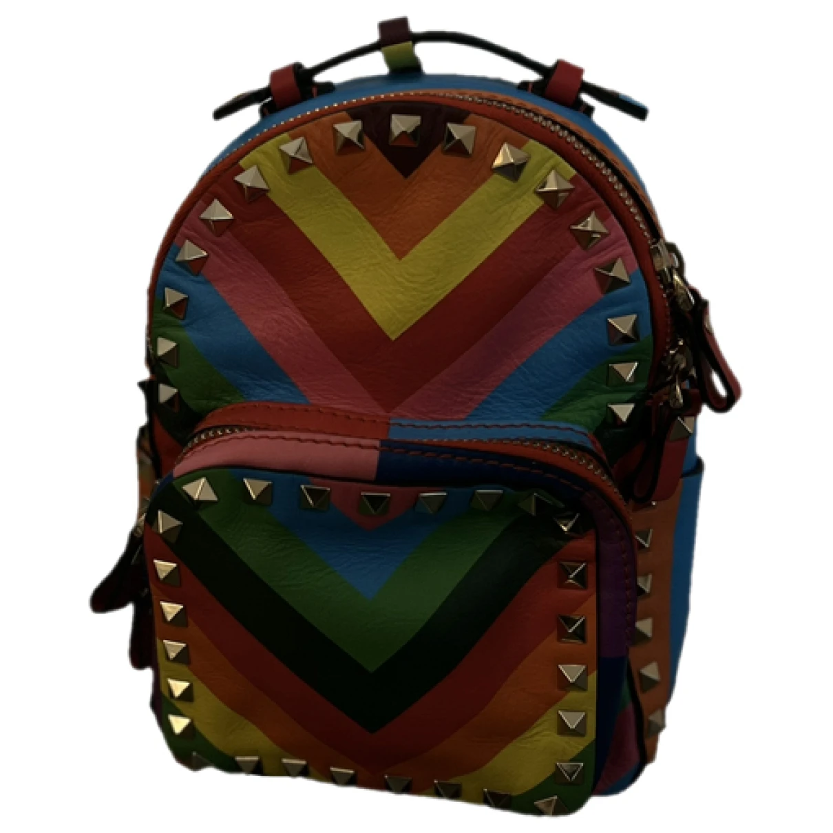 Pre-owned Valentino Garavani Leather Backpack In Multicolour