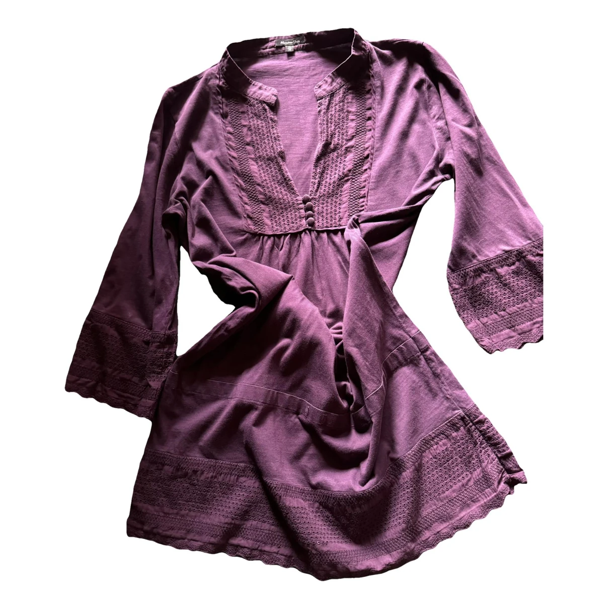 Pre-owned Massimo Dutti Mini Dress In Purple