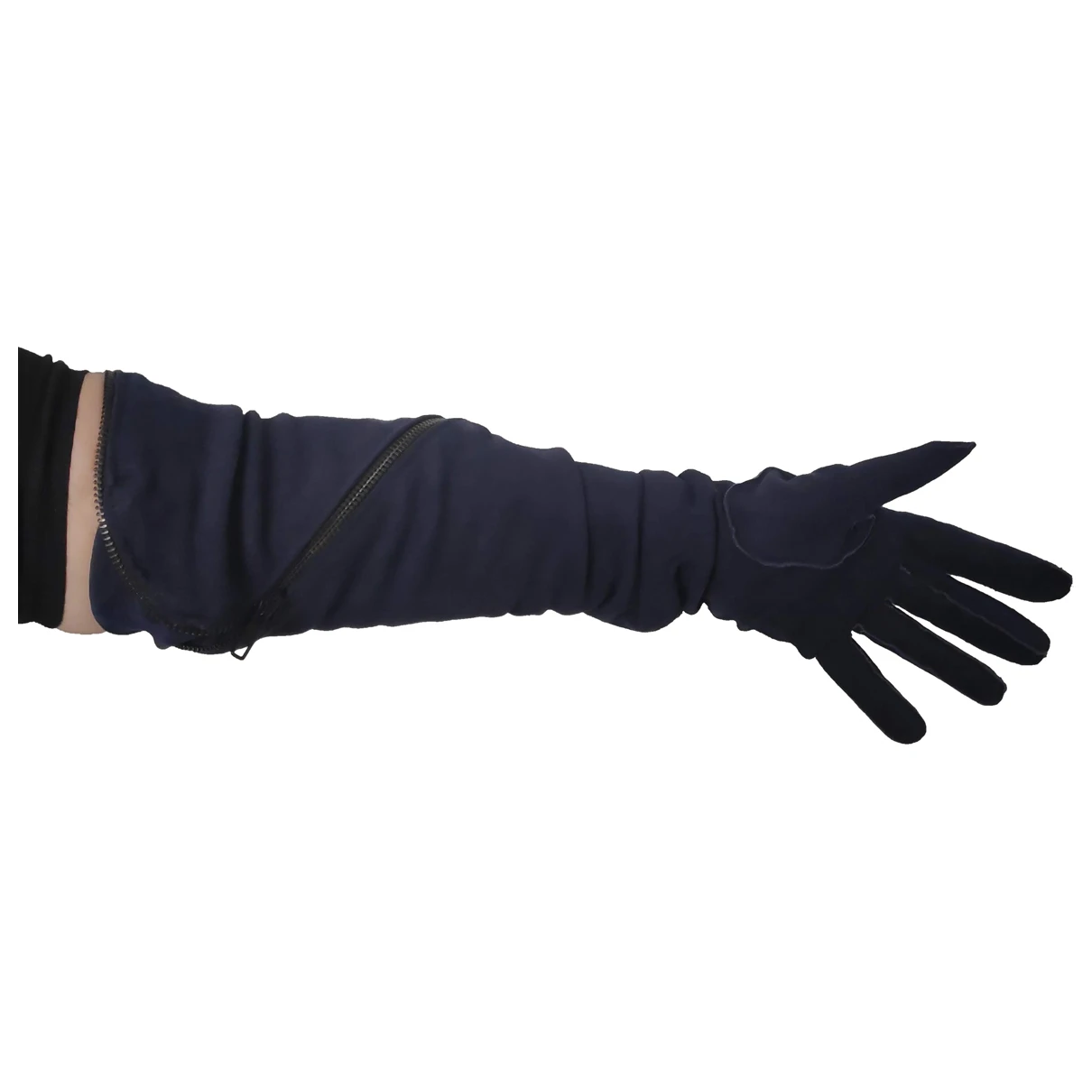 Pre-owned Ann Demeulemeester Long Gloves In Blue
