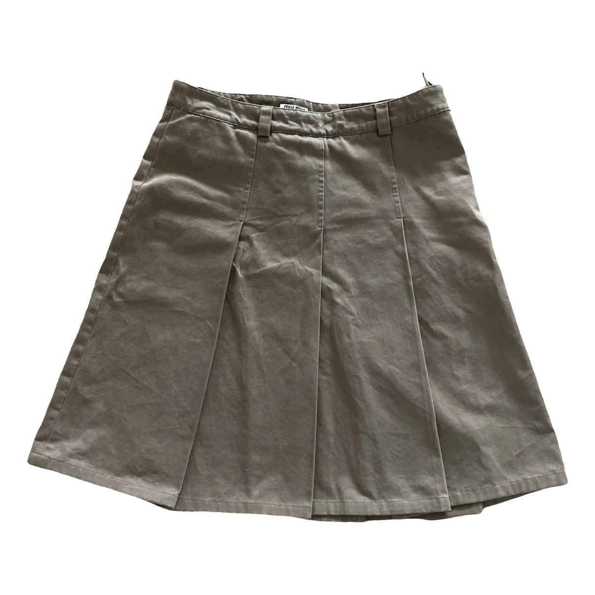 Pre-owned Miu Miu Mid-length Skirt In Brown