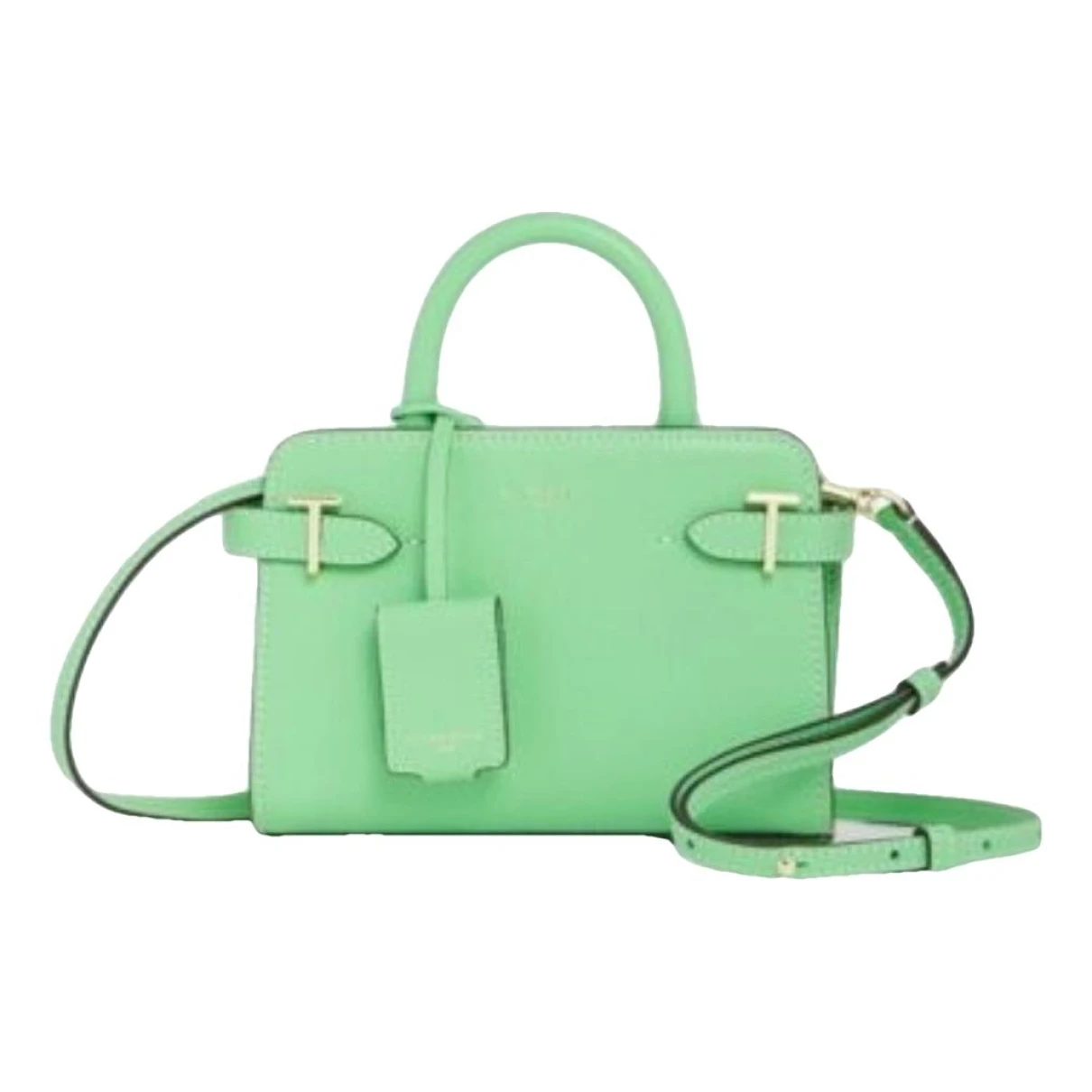 Pre-owned Le Tanneur Leather Handbag In Green