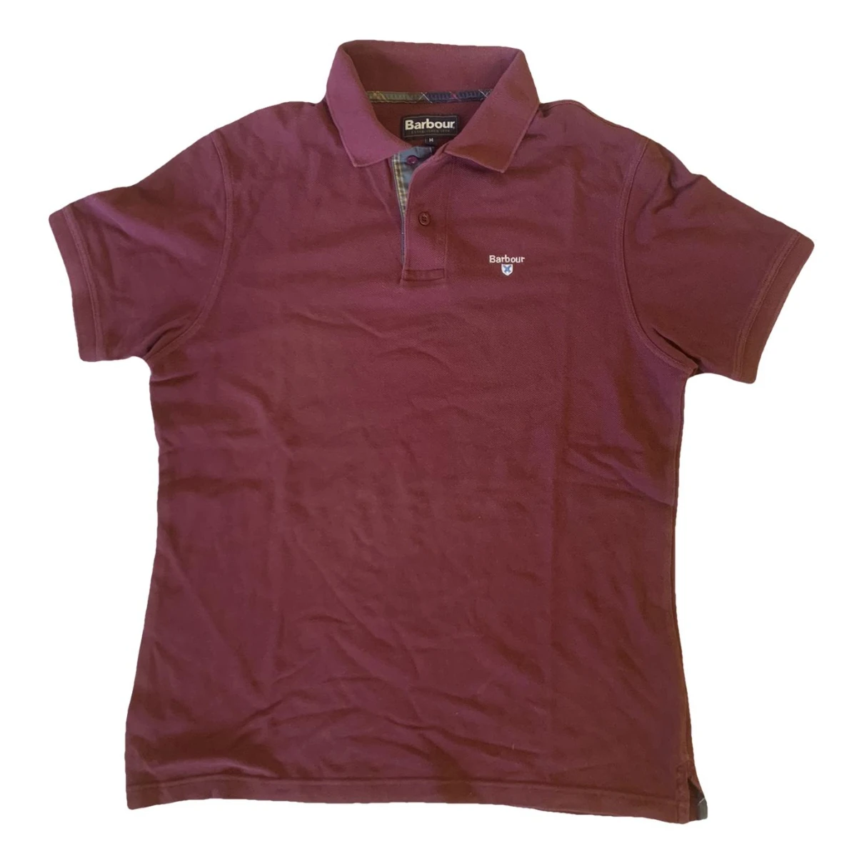 Pre-owned Barbour Polo Shirt In Burgundy
