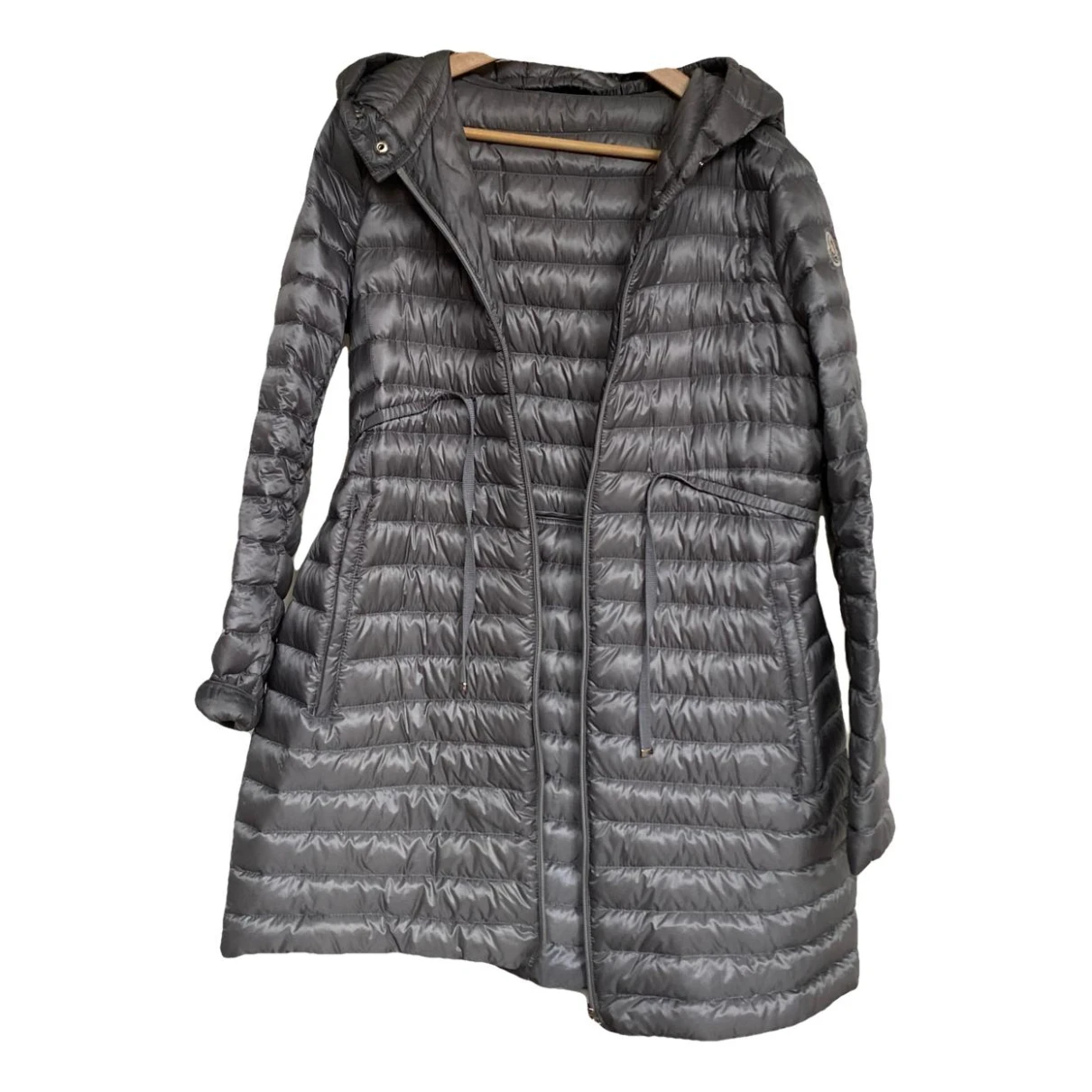 Pre-owned Moncler Peacoat In Grey