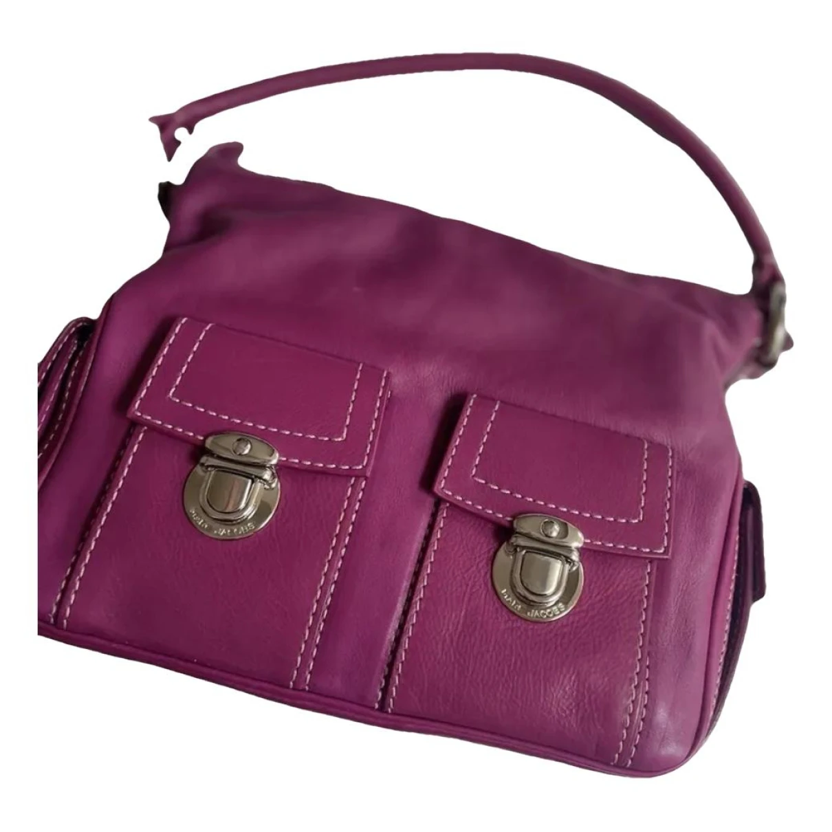 Pre-owned Marc Jacobs Leather Handbag In Purple