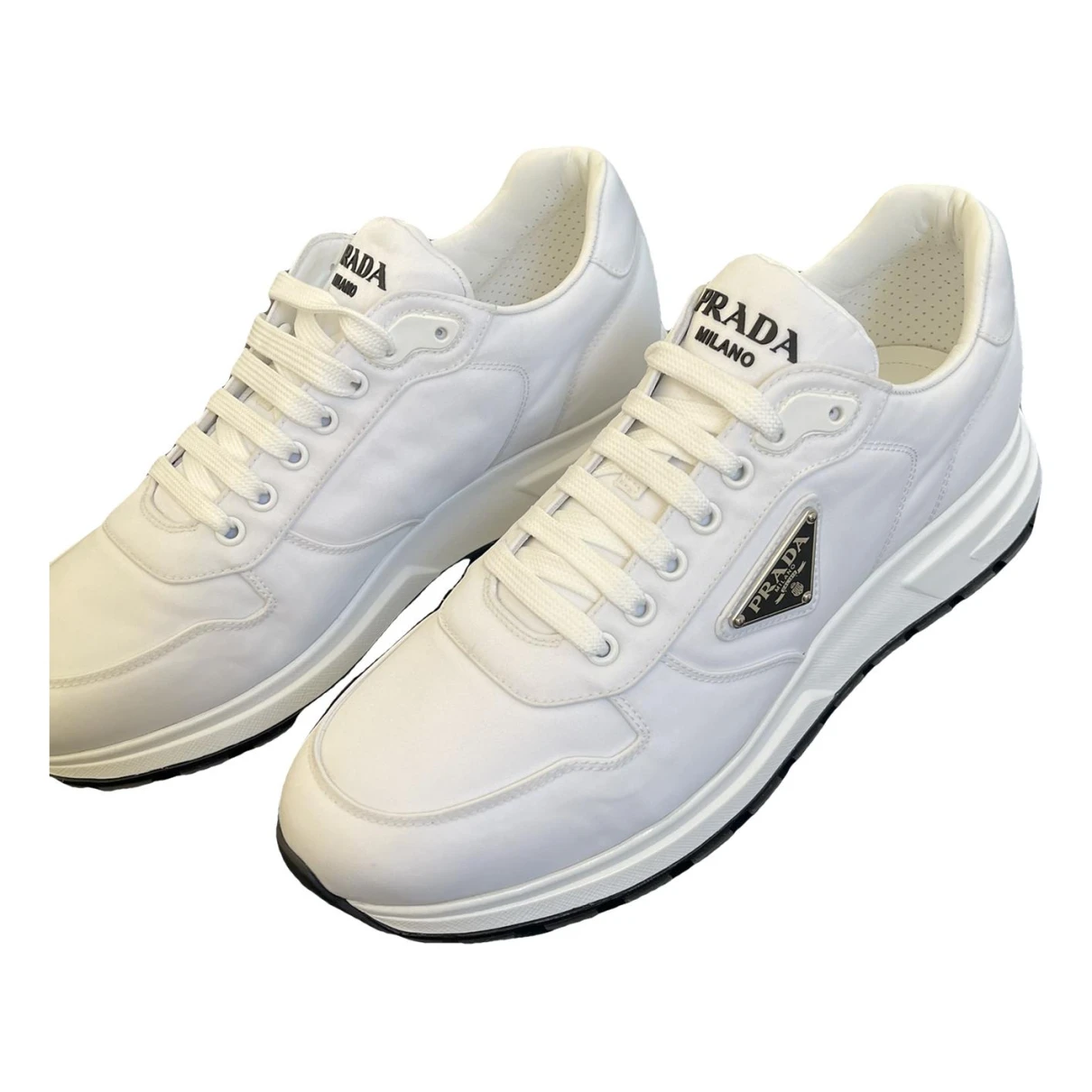 Pre-owned Prada Low Trainers In White